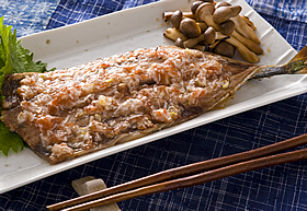 サンマの梅ネギ焼き